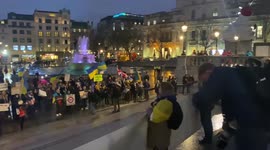 4th March 2022: Ukrainians gather in Trafalgar Square in protest of Vladimir Putins Russia