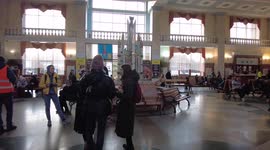 Ukrainians step up to help refugees coming from all over Ukraine to Western Ukraine in Uzhhorod, Zakarpattya region