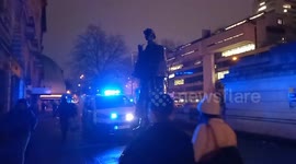 Big police incident at Baker Street Station, London
