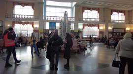 9 lives petted and thousands stranded: Cat gives comfort amid refugees fleeing at railway station in Ukraine