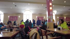 Restaurant in Uzhhorod, western Ukraine, is now a humanitarian relief centre