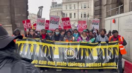 Million Women March goes through Buckingham Palace