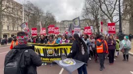 Million Women March goes through Buckingham Palace