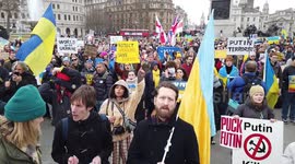 Protesters in London demand Ukraine's air defense and arming