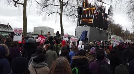 Million Women Rise rally outside New Scotland Yard, London, UK