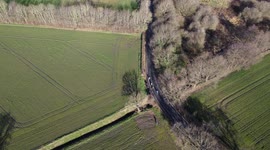 Trafford 10k race drone footage of start. Start of the run on drone.