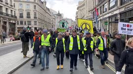 Anti-war protesters march in Central London