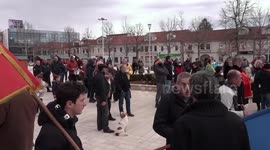 Protests Against Russian Invasion Of Ukraine In Niksic, Montenegro