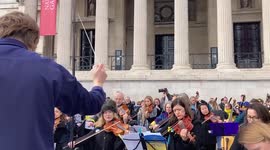 UK: Orchestra Plays Trio Of Ukrainian Compositions In Trafalgar Square