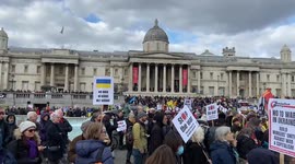Stop the war in Ukraine protest, Trafalgar Square, London