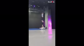 'Acrobatic duo practicing for a jaw-dropping human foot juggling act'
