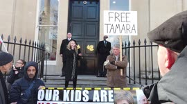 Debbie Hicks, Protest against Dictator Trudeau in London, UK