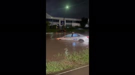 Several cars float through submerged streets as Sydney hit by floods