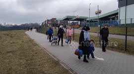 Medyka in Poland welcomes dozens of separated families fleeing Ukraine