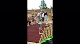 CRAZY TRIPLE TWIST FROM A TALENTED PARKOUR ATHLETE IN A ACTIONPARK