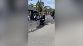 Megan Fox and Machine Gun Kelly spotted on a family day out at Universal Studios with the actress' three kids
