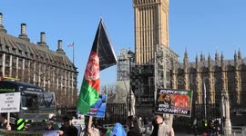 Unite for Afghan women & girls protest at Parliament Square