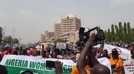 Nigerian Women protest on International Women's Day in Abuja, Nigeria