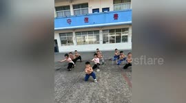 Chinese boy, 4, shows off incredible martial arts skills