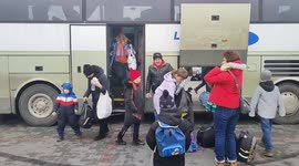A refugee hub at a former supermarket in Przemysl, Poland, near the Urkainian border, March 9, 2022.