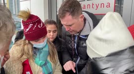 British-based Ukrainian woman flies to Poland to try to secure visa so her relatives can come to UK