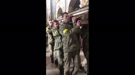 Ukrainians pay respects to fallen soldiers in Lviv