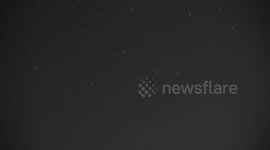 NEWEST SPACEX STARLINK G4-10  SATELLITE TRAIN JUST HALF A DAY AFTER FLORIDA LAUNCH , SEEN IN SWITZERLAND