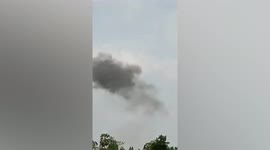 F-16 fighter plane crashes in the middle of a field during training flight in Thailand