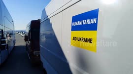 People across Poland show solidarity with refugees from Ukraine in Medyka on 11th Marcha,2022.