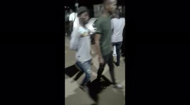 crazy car driver in South Africa in the groove with crazy friends