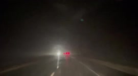 Heavy snow and Highwinds make for dangerous driving along Highway 72 Near Florence Alabama