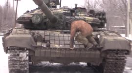 Ukrainian troops patrol bombed-out town in Luhansk region of eastern Ukraine