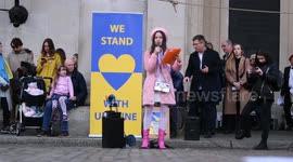 Russian invasion: Ukrainian musicians play in a fund raising concert on the Covent Garden Plaza in London