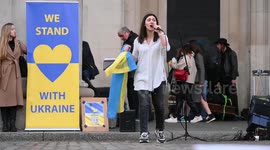 World stand with Ukraine - Russian out a fund raising concert on the Covent Garden Plaza in London
