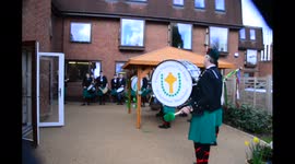 Fianna Phadraig Pipe Band: St Patrick's week tour, Manchester, England, United Kingdom