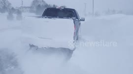 Intense snow squalls impact Ontario
