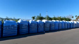 Exterior parking lot footage at a Lowe's Home Improvement Center in Corpus Christi, Texas with few cars as consumers react to higher inflation, supply chain, and personal finance issues.