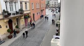 Air raid sirens in Lviv Ukraine, 13/03/2022