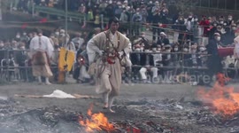 Prayers for peace at fire-walking ceremony on Tokyo's Mt Takao