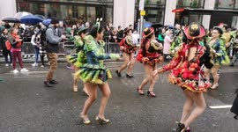 St Patrick's Day festival returns to a damp but celebratory London