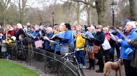 Sing for Ukraine by the Bach Choir, at the Band Stand in Hyde Park, London