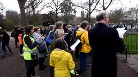 The Bach Choir, Sing for Ukraine at the band stand in Hyde Park, London