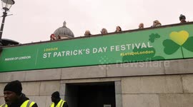 Big Queues For Drinks At St Patrick's Day Celebrstions