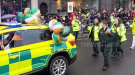 St Patrick's day celebrations in trafalger Square London England