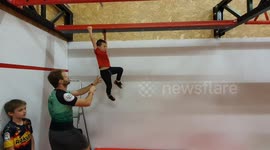 5-year-old Jacob best tricks on little ninja warrior kid training
