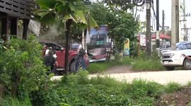 Dramatic shootout between 'gangster' and police captured on video in Thailand