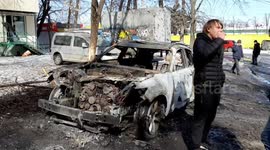'I'm overwhelmed with emotions!' Kharkiv resident weeps after Russian shell injures neighbours and destroys his car