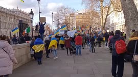 Pro Ukraine protest opposite Downing Street