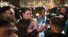 Catriona Balfe actress (Outlander)arrives at  Vogue and Tiffany and co after BAFTA party at Annabell's