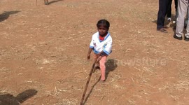 Tiny Silambam martial artist performs stunts and hopes the sport will enter the Olympics